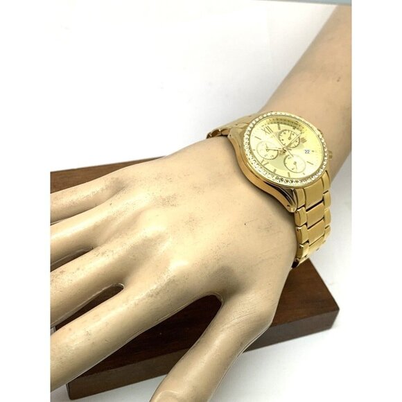 Timex Women's Watch TW2V57800 Quartz Chronograph Gold Dial Stainless Ste… - Picture 4 of 14